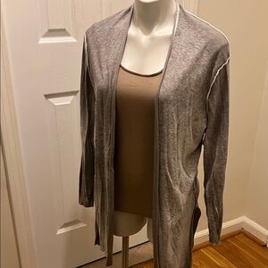 525 America Light Gray Open-Front Cardigan